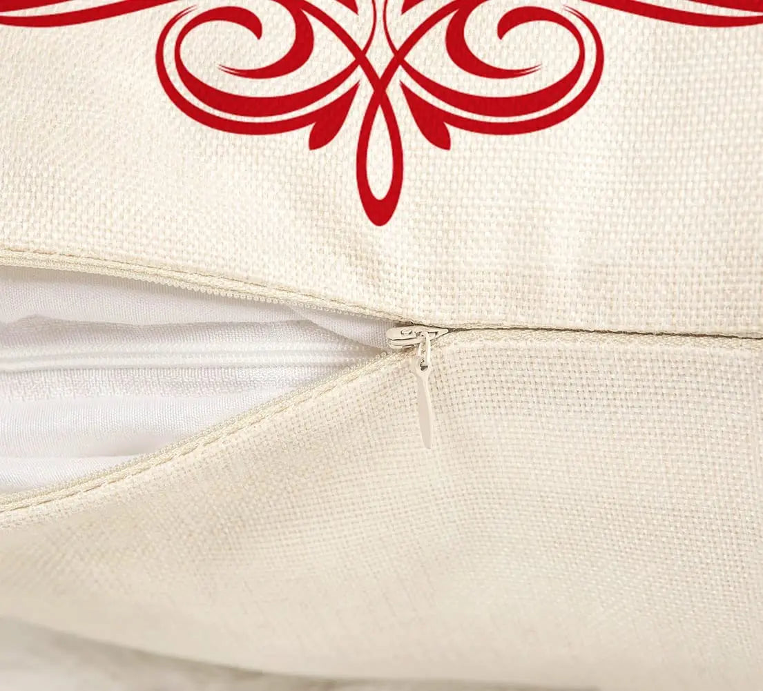 Farmhouse Christmas Pillow Covers 18x18 Set of 4 Winter Holiday Decorations Xmas Rustic Throw Cushion Case for Sofa