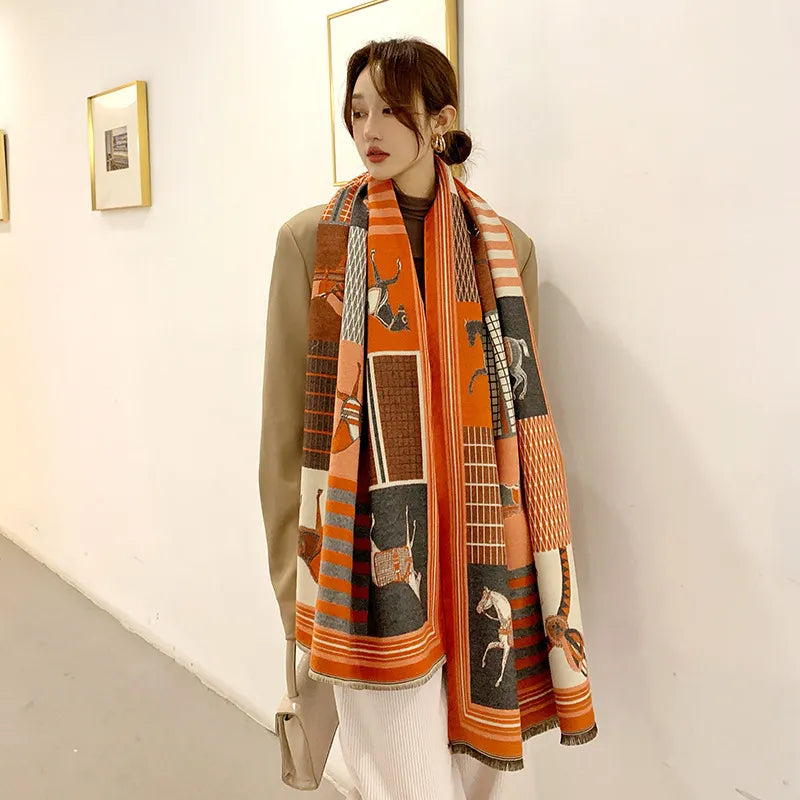Winter Cashmere Scarf Women
