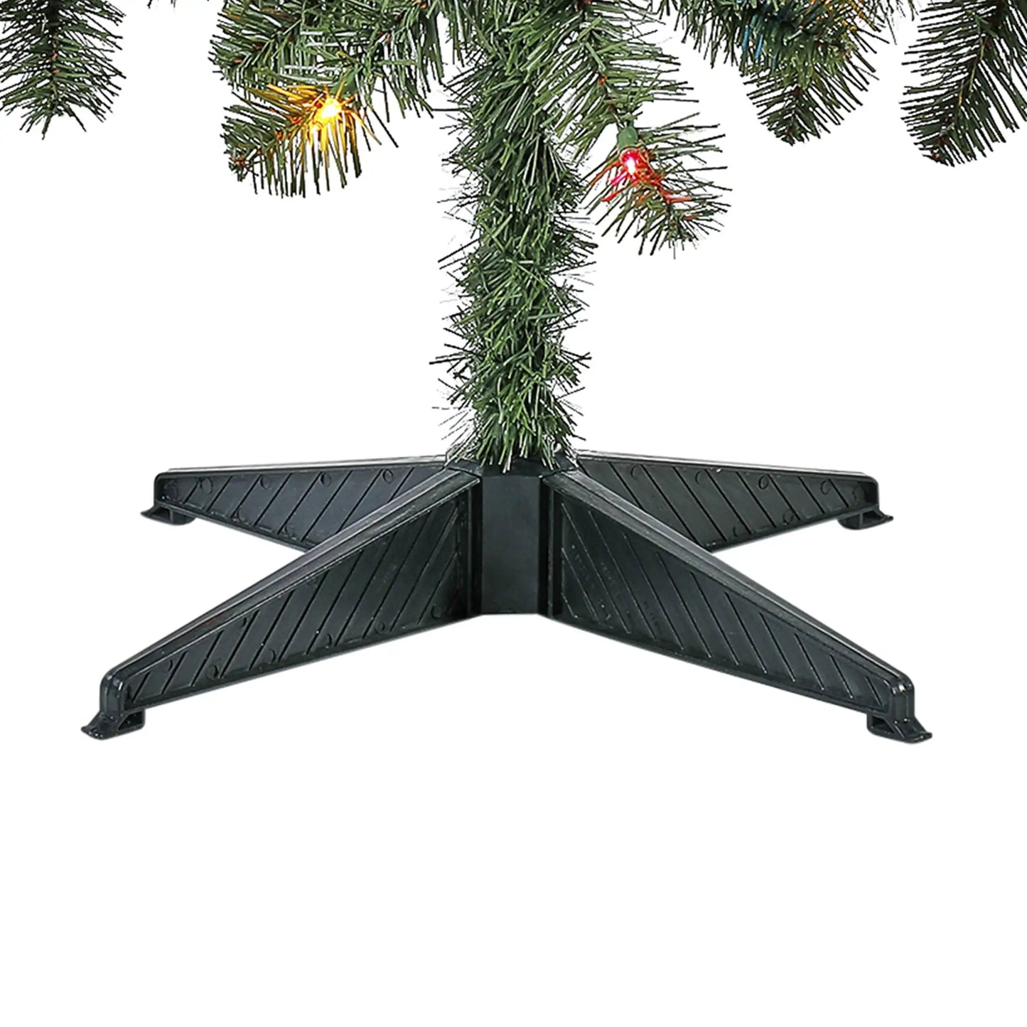 6.5-Ft Pre-Lit Madison Pine Artificial Christmas Tree Holiday Decor with Lights Stand