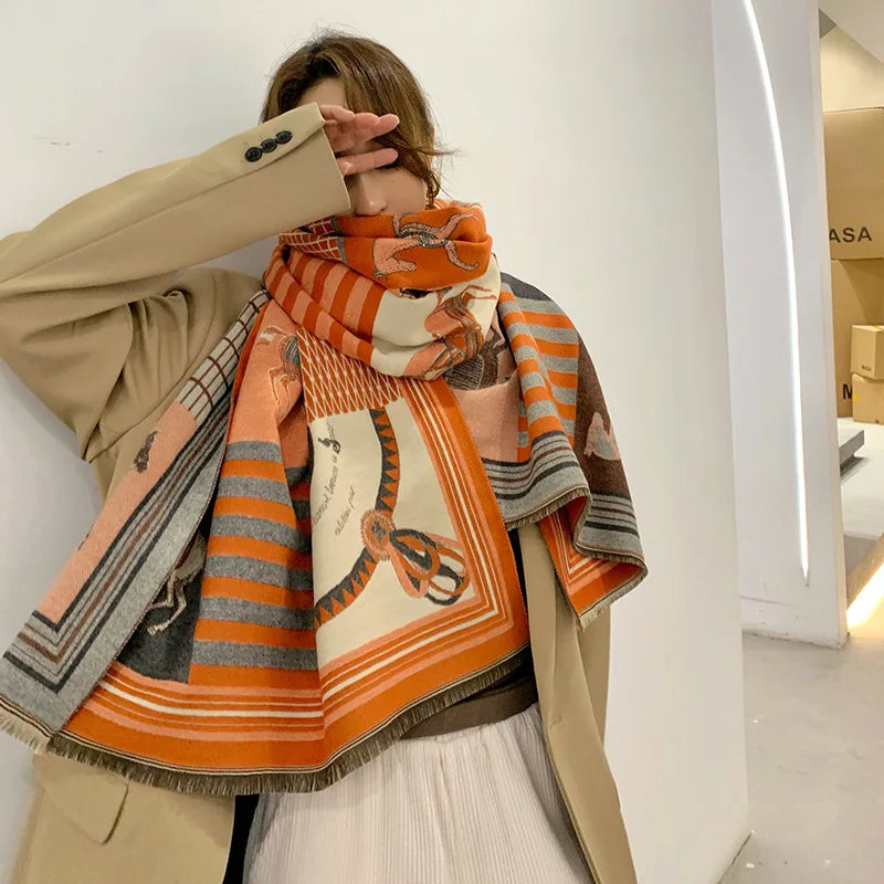 Winter Cashmere Scarf Women