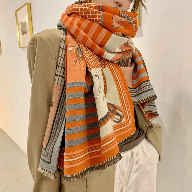 Winter Cashmere Scarf Women
