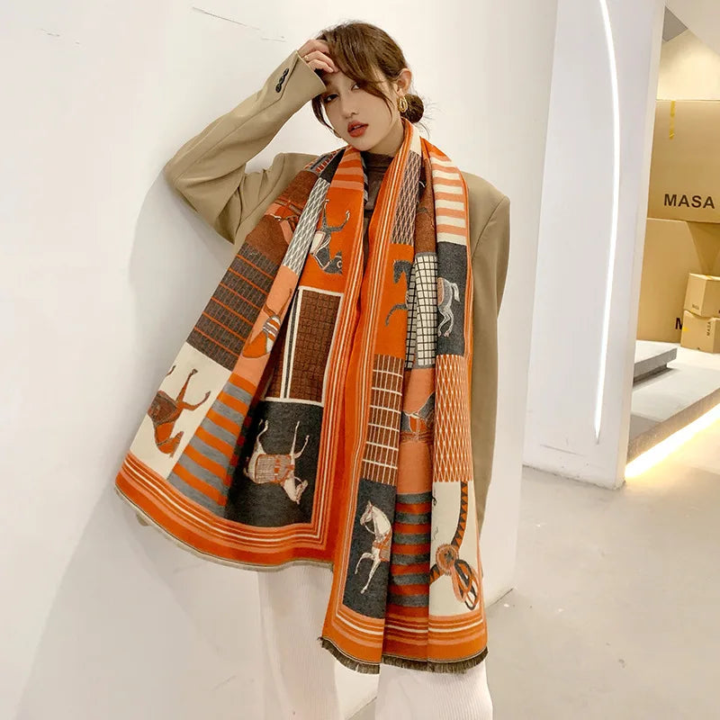 Winter Cashmere Scarf Women