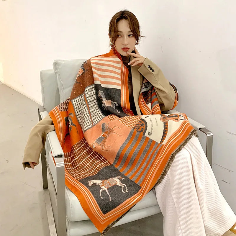 Winter Cashmere Scarf Women