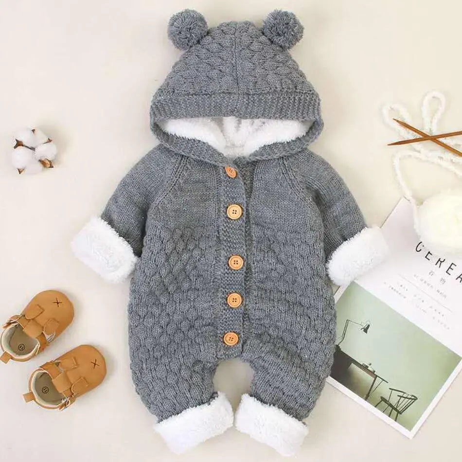 Baby Hooded Winter Romper