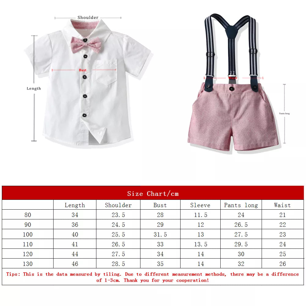 Top and Top Summer Kids Baby Boy Formal Suit (2PCS)