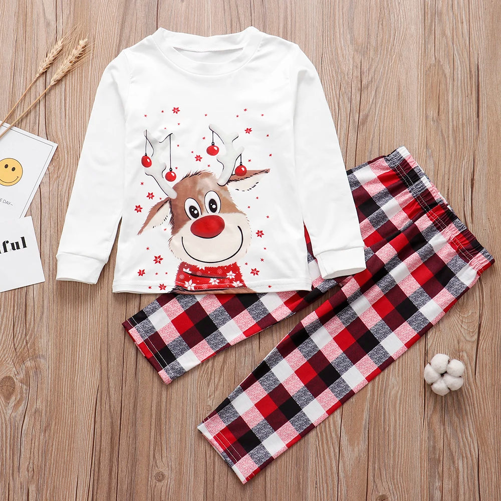 Christmas Family Matching Pajamas Set with Dog Clothes and Scarf