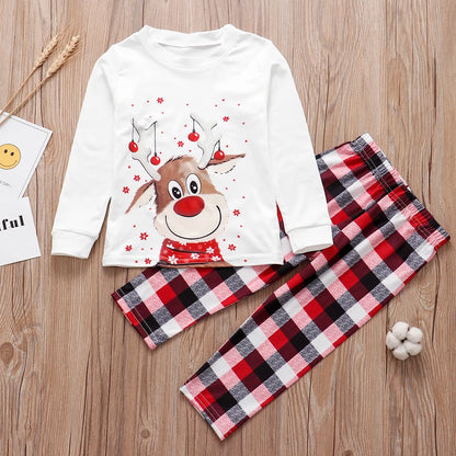 Christmas Family Matching Pajamas Set with Dog Clothes and Scarf