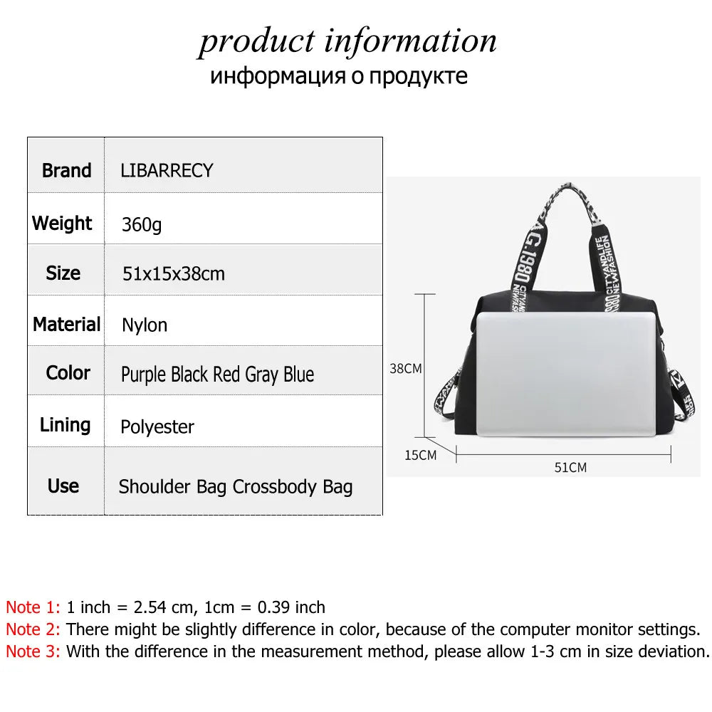 Large Capacity Shoulder Bag and Travel Bag