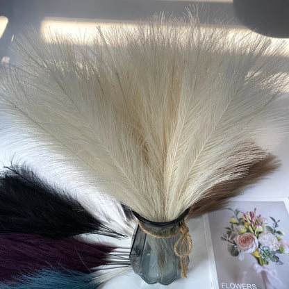 10/20Pcs Artificial Pampas Grass,Fluffy Faux Pampas Grass Decor for Vase Fake Flowers Boho Party Decor, Indoor Decoration