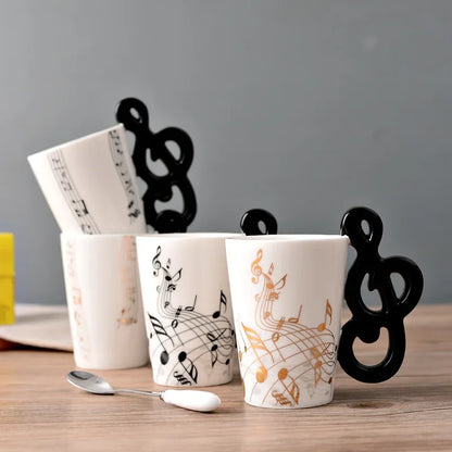 Music Note Ceramic Coffee Mug Mug