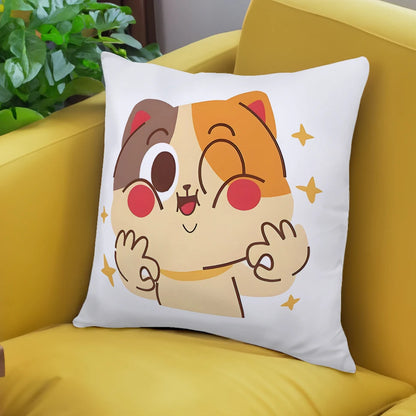 Christmas Merry Cat And Dog Throw Pillow Cover Peach Skin Plush Throw Pillow Cover Sofa Camping Bedroom Fashion Single Pillow