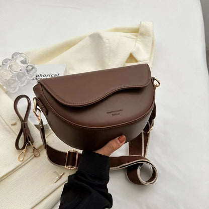 Small Leather Saddle Armpit Bags for Women