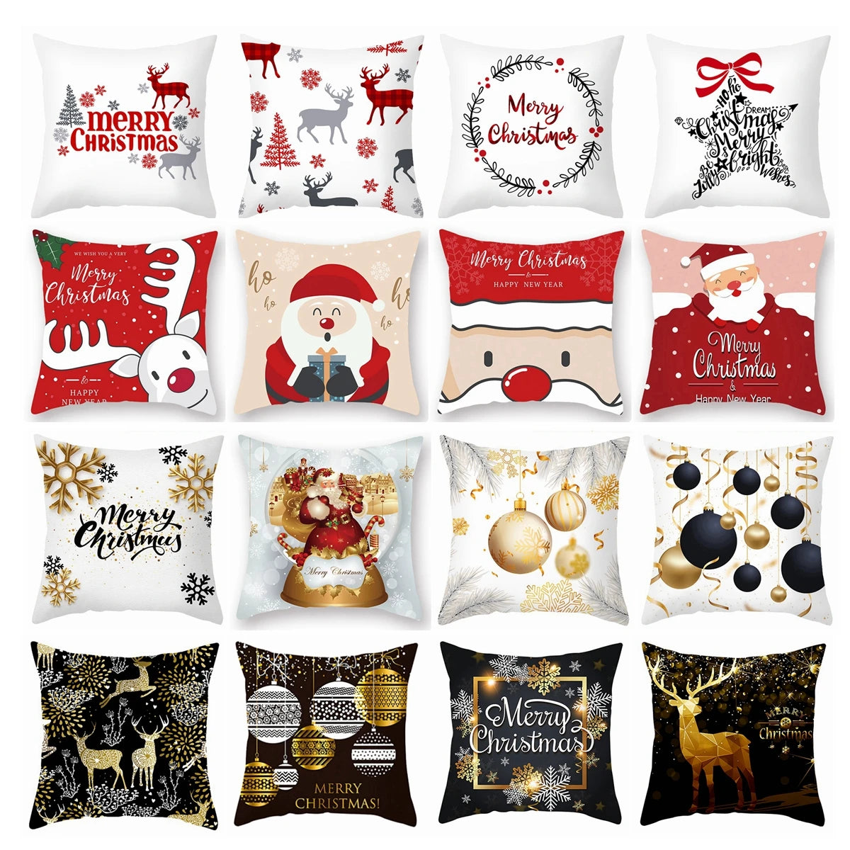 45*45 Christmas Cushion Cover Pillowcase Merry Christmas Decoration Cushion Pillow Cases Home 2023 Xmas Gifts Pillow Covers