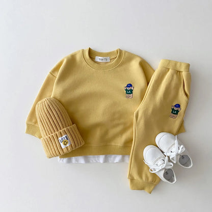 Korea Toddler Baby Sweatshirt+Jogger Pants
