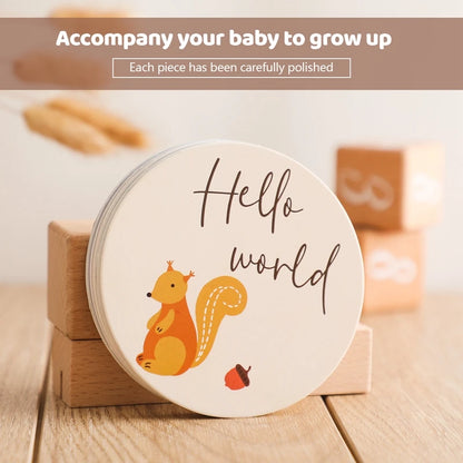 Baby Milestone Number Monthly Memorial Cards Props For The Newborn Photo Shoot Baby Photo Accessories Anniversary Of Growing UP