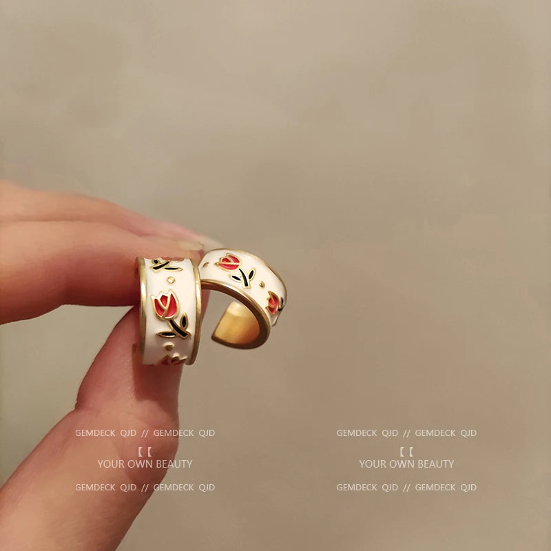 New Fashion  Vintage Tulips Earrings  New Style Earrings For Women