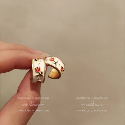 New Fashion  Vintage Tulips Earrings  New Style Earrings For Women