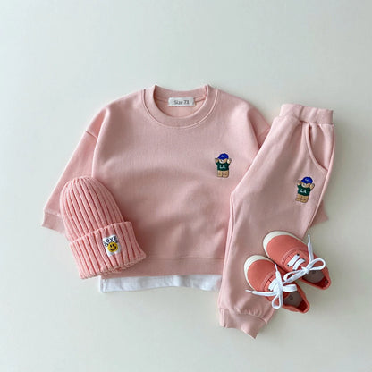 Korea Toddler Baby Sweatshirt+Jogger Pants
