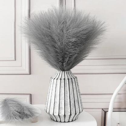 Faux Fluffy Pampas Grass Decor Boho Reed Plant for DIY Floral Wedding Bouquet Home Party Navidad Decoration Artificial Flowers