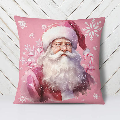 New Christmas Pink Throw Pillow Cover Sofa Cushion Cover Bedroom Room Home Decoration Christmas Decoration Holiday Gift