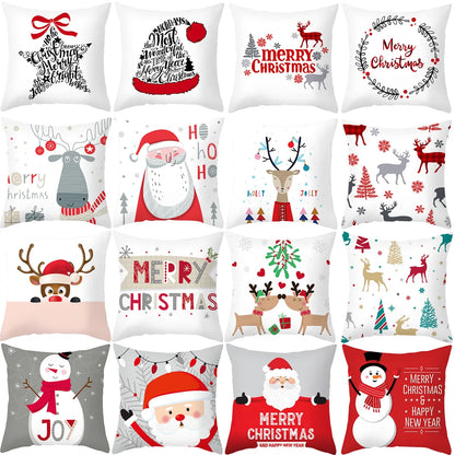 45*45 Christmas Cushion Cover Pillowcase Merry Christmas Decoration Cushion Pillow Cases Home 2023 Xmas Gifts Pillow Covers