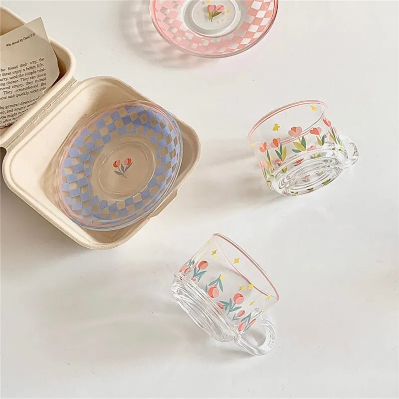 Hand-Painted Plant Flower Coffee Mug