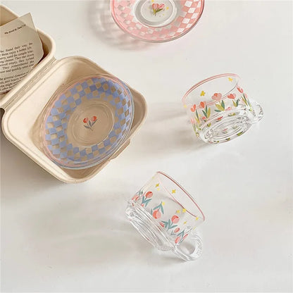 Hand-Painted Plant Flower Coffee Mug