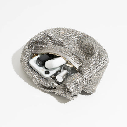 Crystal Rhinestone Knotted Clutch Purse