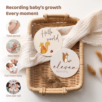Baby Milestone Number Monthly Memorial Cards Props For The Newborn Photo Shoot Baby Photo Accessories Anniversary Of Growing UP