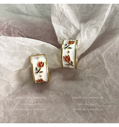 New Fashion  Vintage Tulips Earrings  New Style Earrings For Women