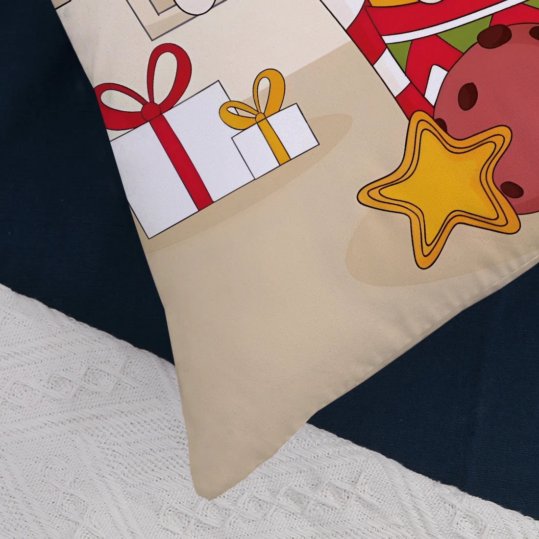 Christmas Merry Cat And Dog Throw Pillow Cover Peach Skin Plush Throw Pillow Cover Sofa Camping Bedroom Fashion Single Pillow