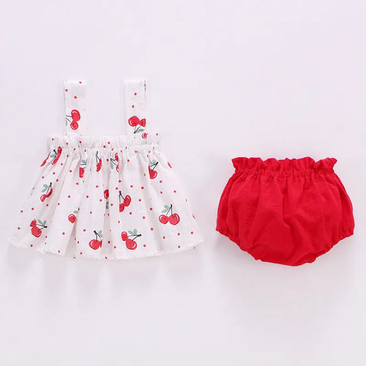 Lawadka Summer Baby Girls  Mini Dress And PP Shorts 2Pcs