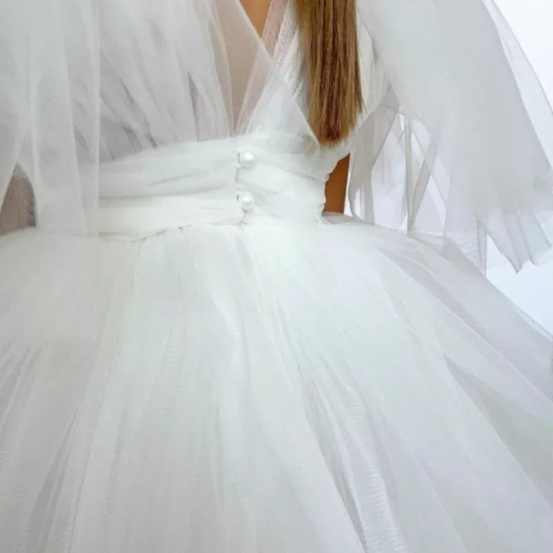 Flower Girl Satin Party Princess Dress