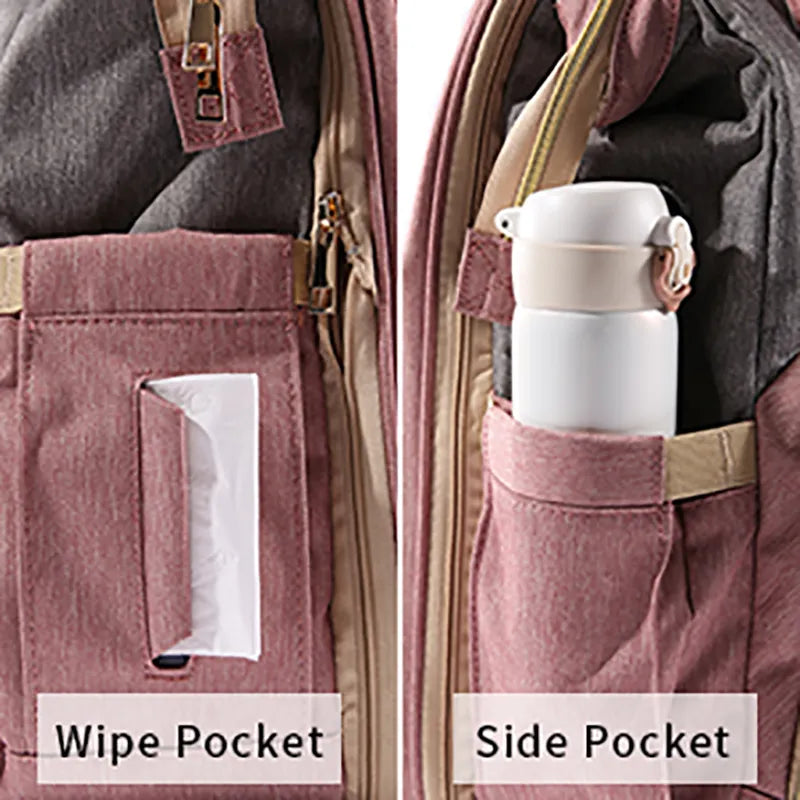 Folding Mommy Bag Large Capacity Mother Backpack Diaper Stroller Bags For Babies Kid Baby Diaper Bag Organizer Outing Handbag