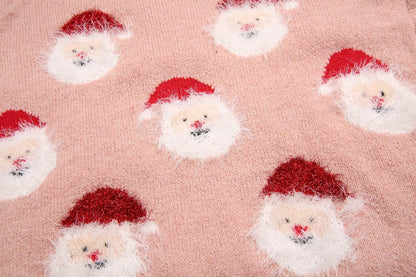 Women's Sweater Autumn/Winter New O-Neck Lantern Sleeve Loose Knitted Tops Traf Pullover Father Christmas Sweaters 2023