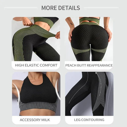 Women 2/3pcs Seamless Workout Outfit Set