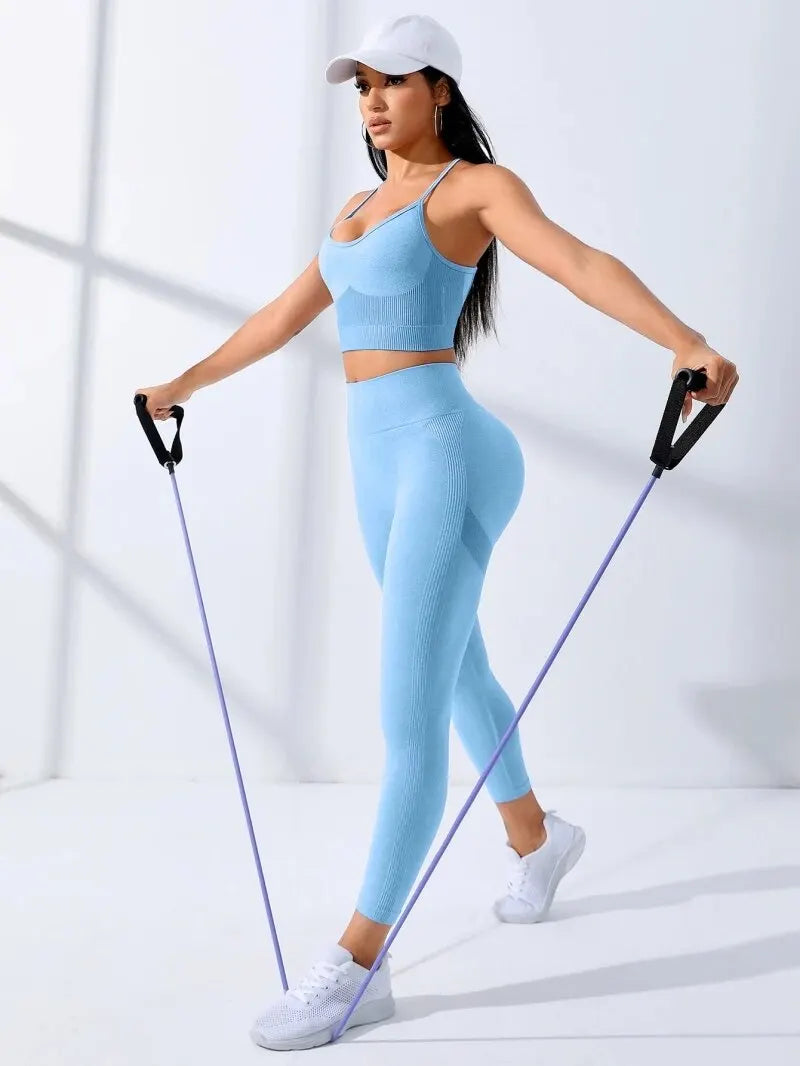 Women Yoga Set 2/Pcs Seamless Workout Outfit