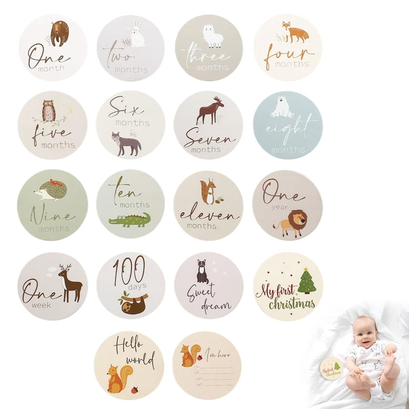 Baby Milestone Number Monthly Memorial Cards Props For The Newborn Photo Shoot Baby Photo Accessories Anniversary Of Growing UP