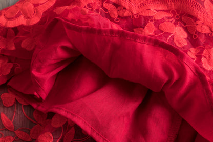 White Red Flower Girls Dresses 2023 Birthday Sleeeveless Wedding Evening Ball Gown Tutu Lace Floral Kids Dresses for Girl Cloth