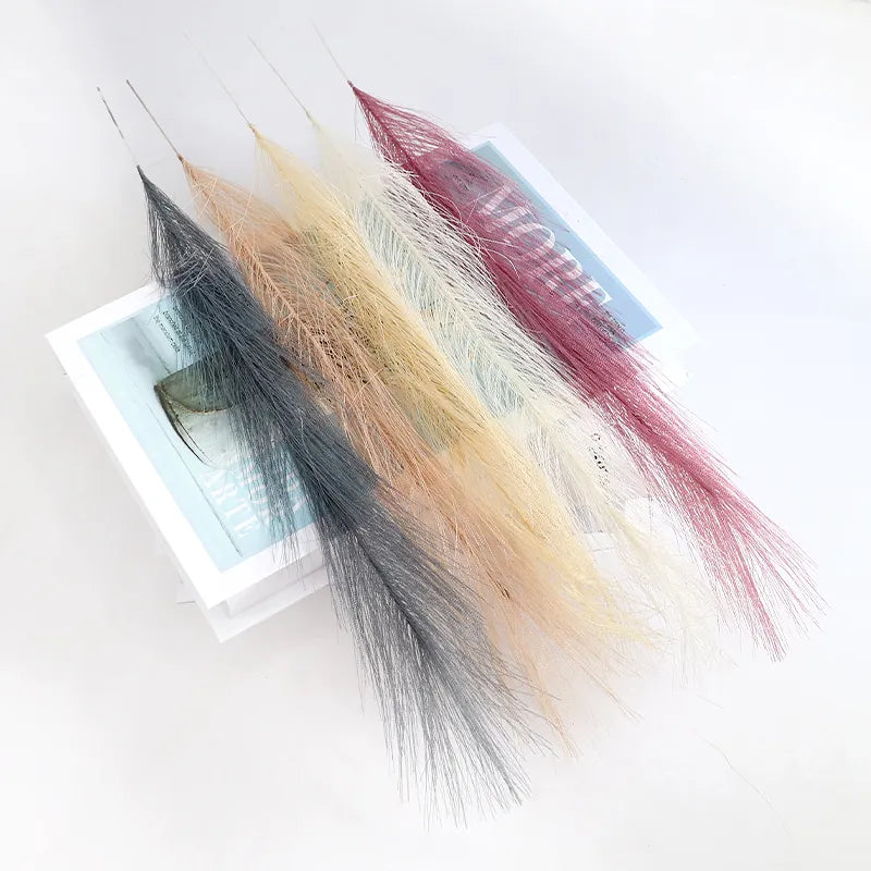 10Pcs Artificial Pampas Grass Bouquet For Home Wedding Decoration Party Room Decor Bedroom DIY Flower Wall Vase Fake Plant Reed