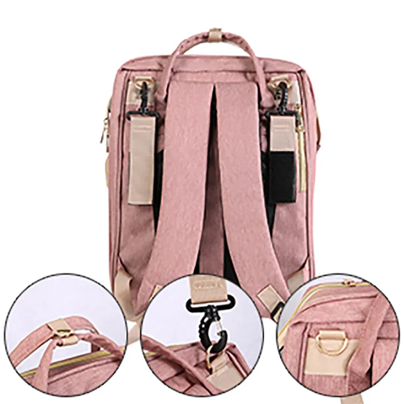 Folding Mommy Bag Large Capacity Mother Backpack Diaper Stroller Bags For Babies Kid Baby Diaper Bag Organizer Outing Handbag