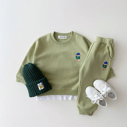 Korea Toddler Baby Sweatshirt+Jogger Pants