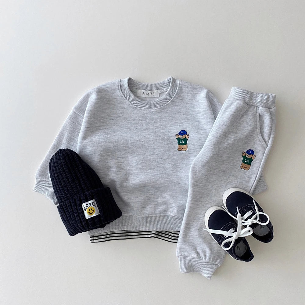 Korea Toddler Baby Sweatshirt+Jogger Pants