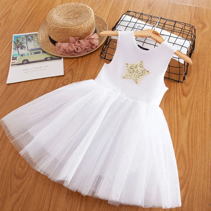 White Red Flower Girls Dresses 2023 Birthday Sleeeveless Wedding Evening Ball Gown Tutu Lace Floral Kids Dresses for Girl Cloth