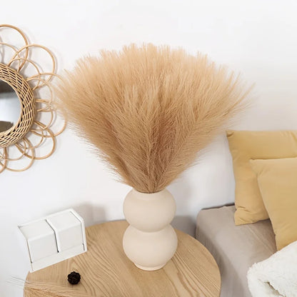 Faux Fluffy Pampas Grass Decor Boho Reed Plant for DIY Floral Wedding Bouquet Home Party Navidad Decoration Artificial Flowers
