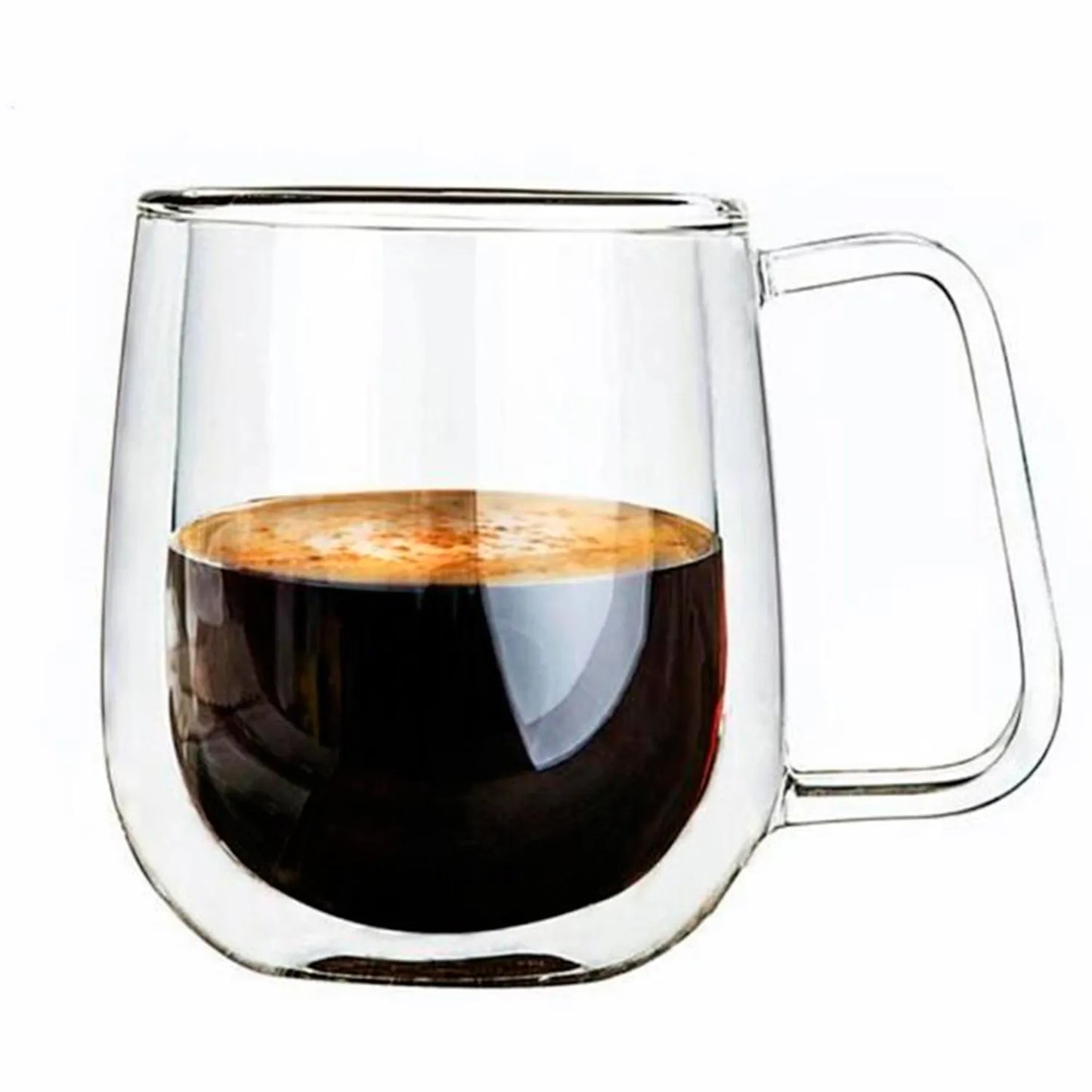 Heat Resistant Transparent Double Wall Coffee Glass