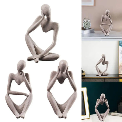 Nordic Abstract Thinker Statue Resin Figurine