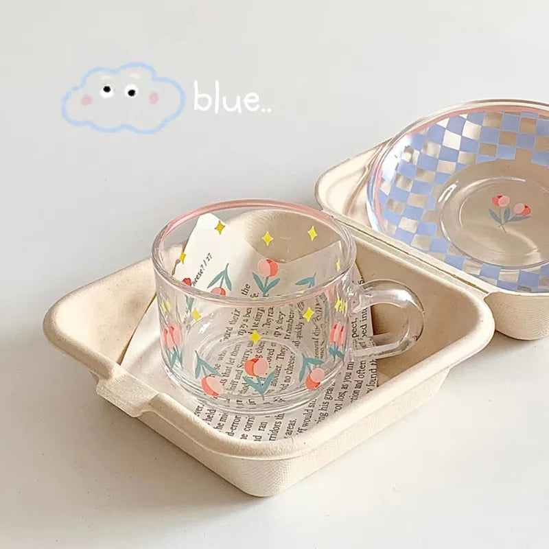 Hand-Painted Plant Flower Coffee Mug