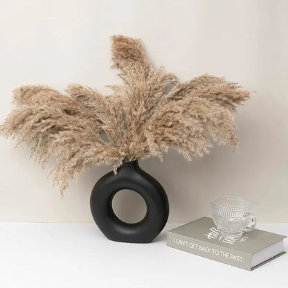 Donut Hollow Flower Vase Figurines