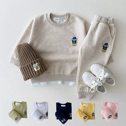 Korea Toddler Baby Sweatshirt+Jogger Pants